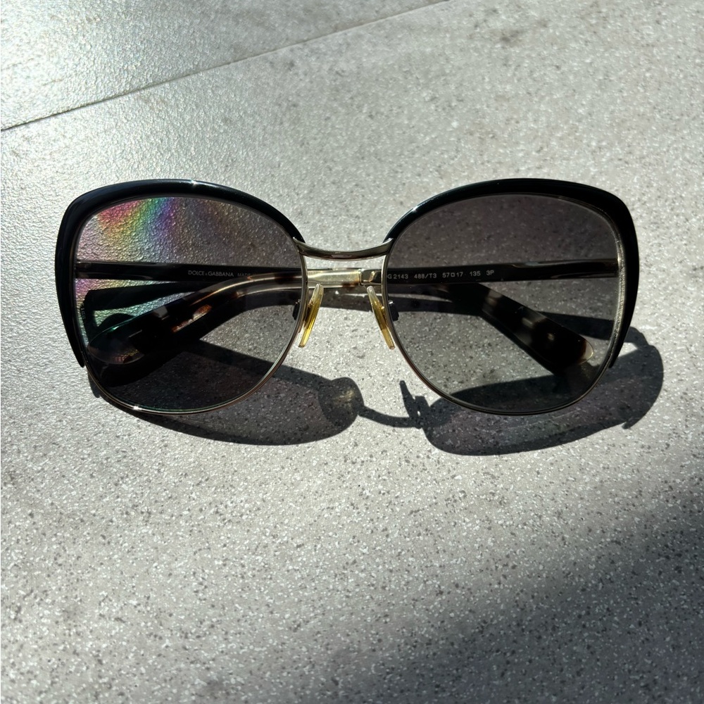 Dolce & Gabbana Black Gold Sunglasses with Sleek Design